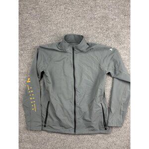 Under Armour Storm Jacket Womens M Gray HeatGear Full Zip Running Track Athletic